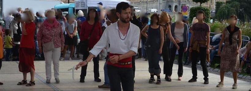 Landscape mihail dinchev teaching balkan dances at stockholm festival of culture aug 2019 photo gyorgy stuber